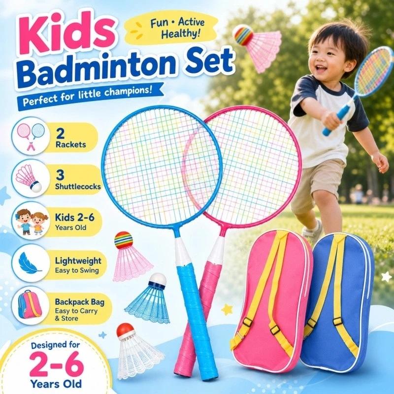 Badminton League - 2 racchette da badminton per bambini