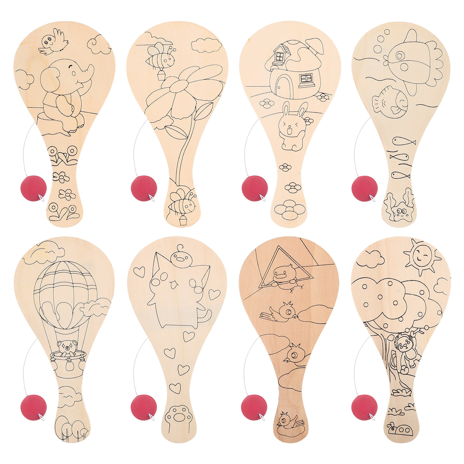 Set di 8 Racchette in Legno No - Badminton League recensione e prezzo